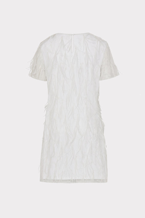 Rana Feather Dress White Image 4 of 4