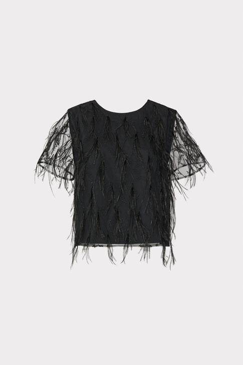 Rava Feather Tee Black Image 1 of 4