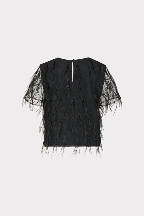 Rava Feather Tee Black Image 4 of 4