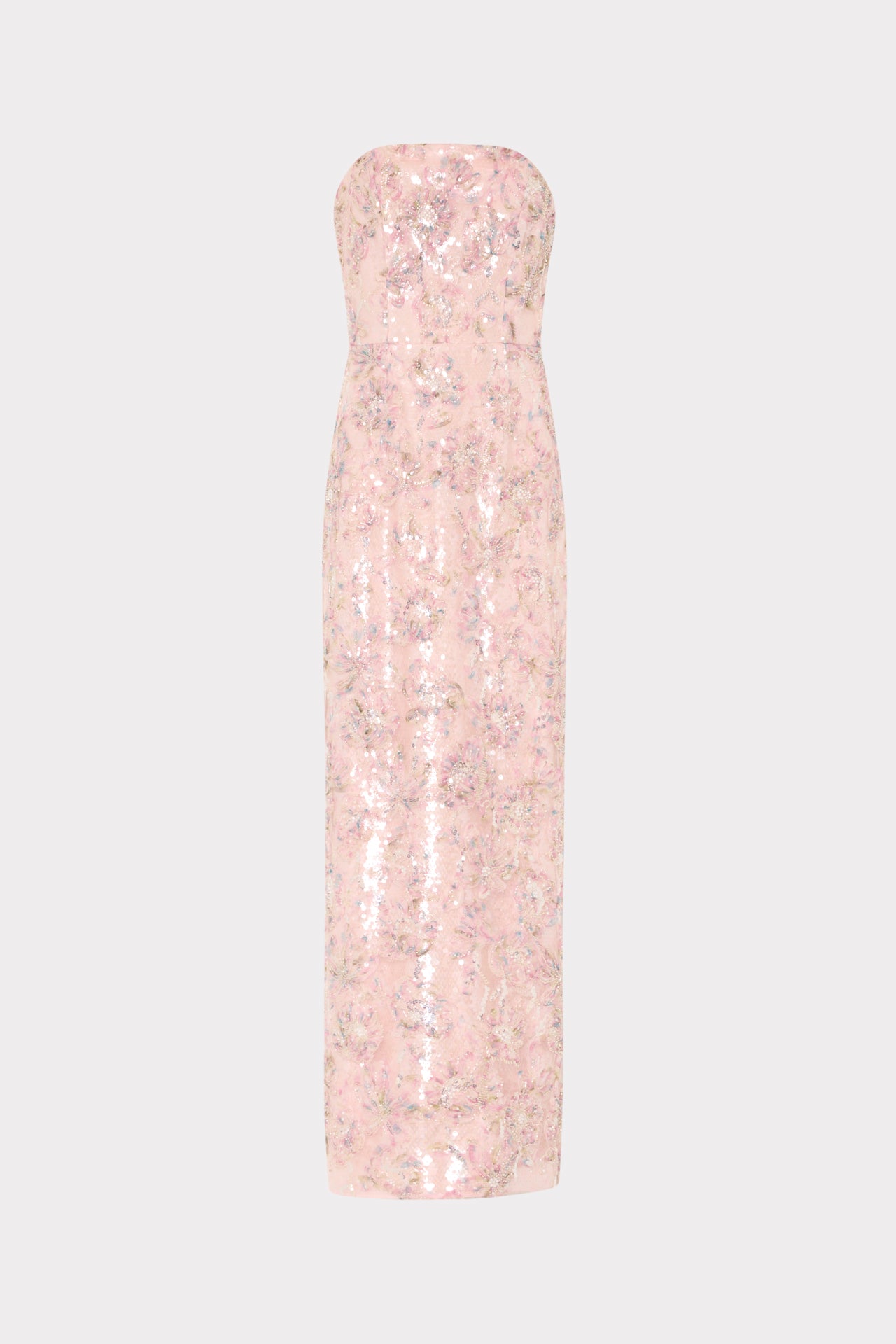Jasmine Sequins Strapless Dress in Blush