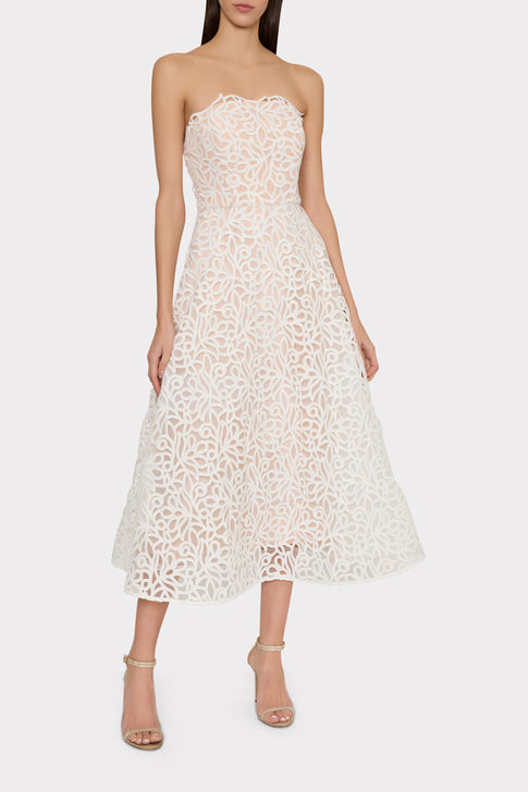 Petunia Curled Lace Gown White Image 2 of 4