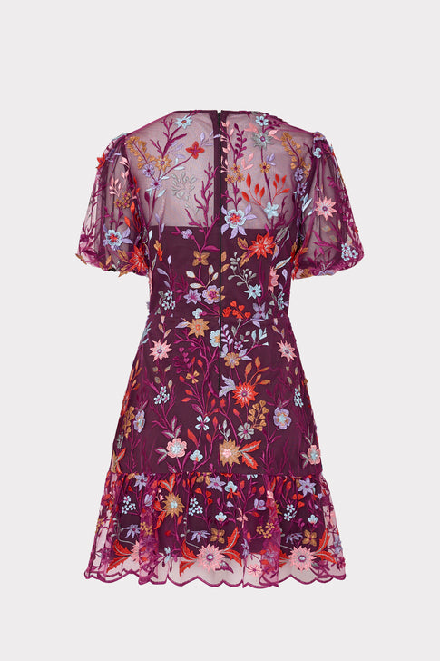 Yasmin Tropical Garden Embroidered Dress Multi Image 4 of 4