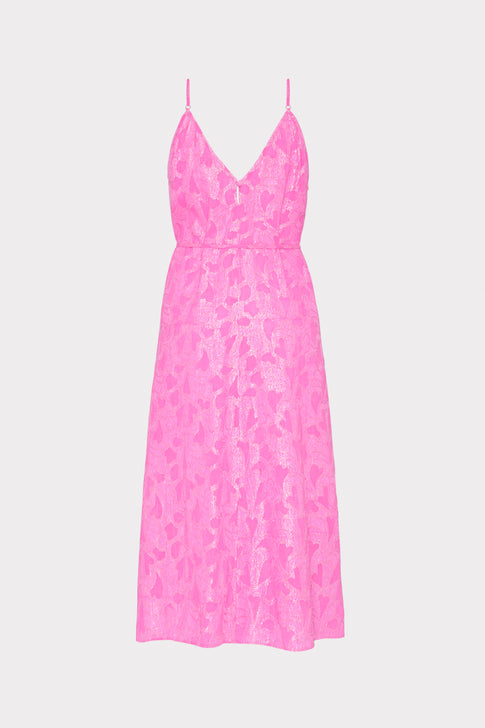 Lurex Jacquard Spaghetti Strap Cover-Up Pink Image 4 of 4