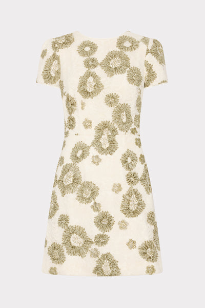 dearly embroidered mini dress Daisy Embroidered Mini Dress in White/Green