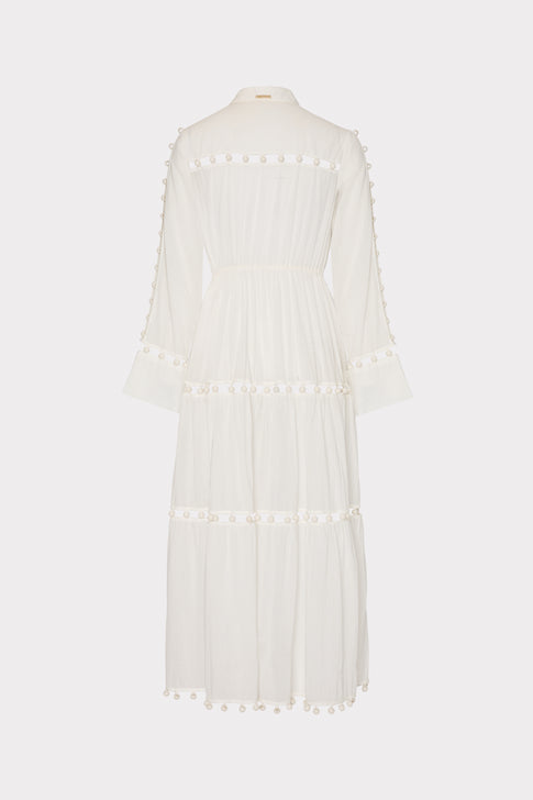 Beaded Cotton Voile Cover-Up Dress White Image 4 of 4