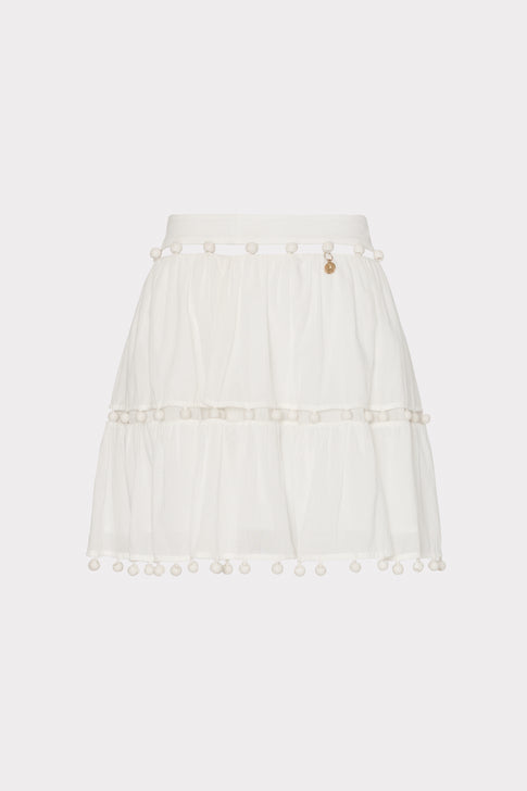 Beaded Cotton Voile Skirt White Image 1 of 4