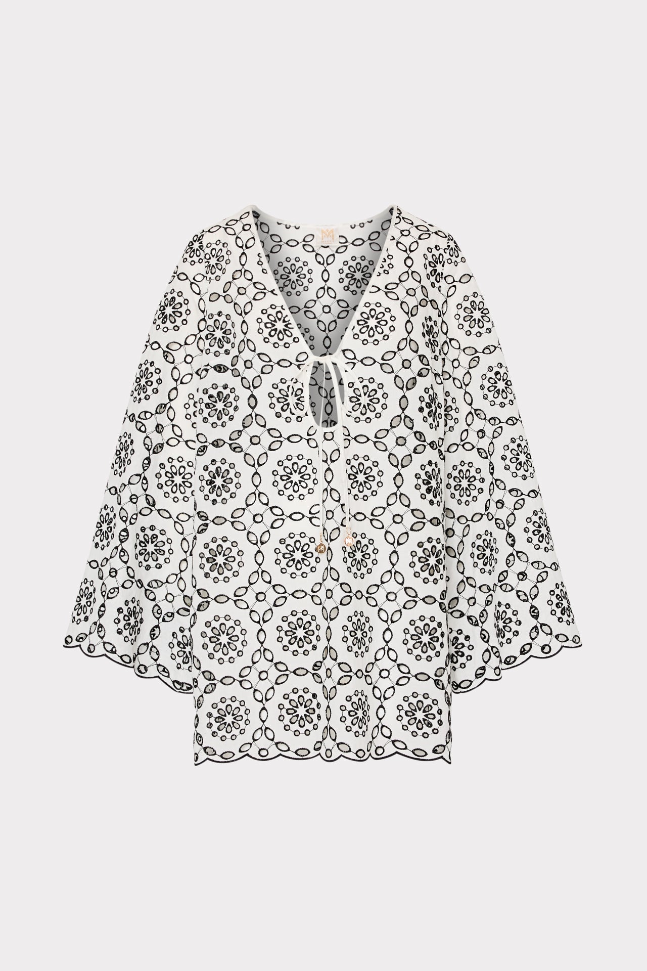 Viara Two Tone Circle Eyelet Dress White/black / P/S