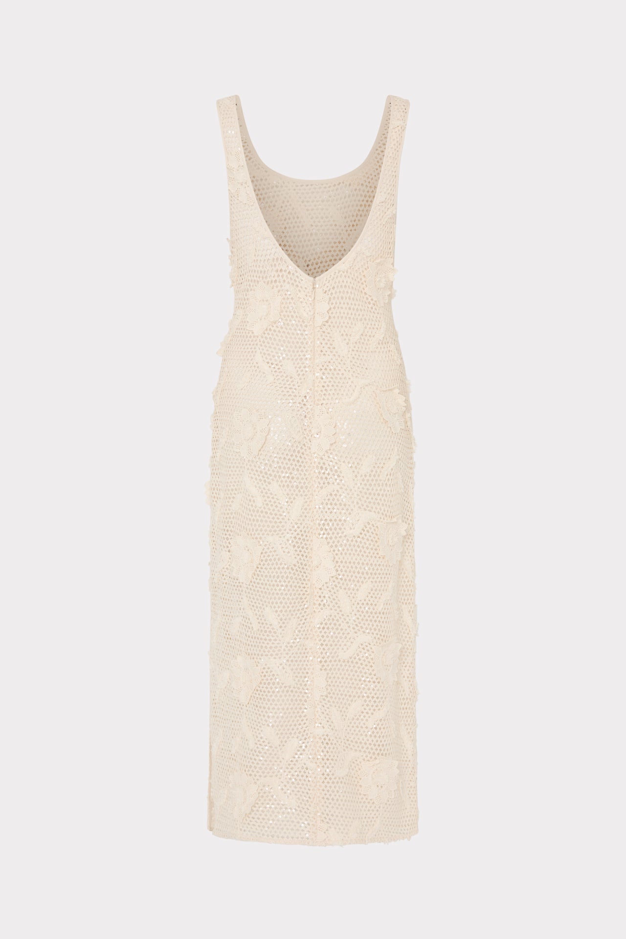 Milly Sequin Crochet Swim Cover Up Dress - White