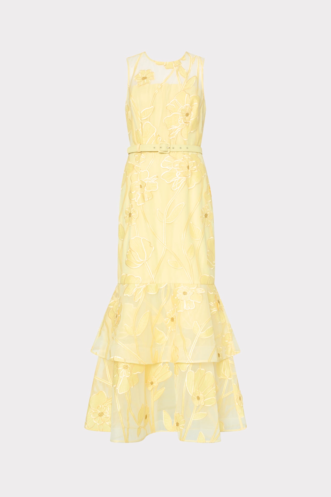 Anna Grand Fleur Dress In Lemon | Milly