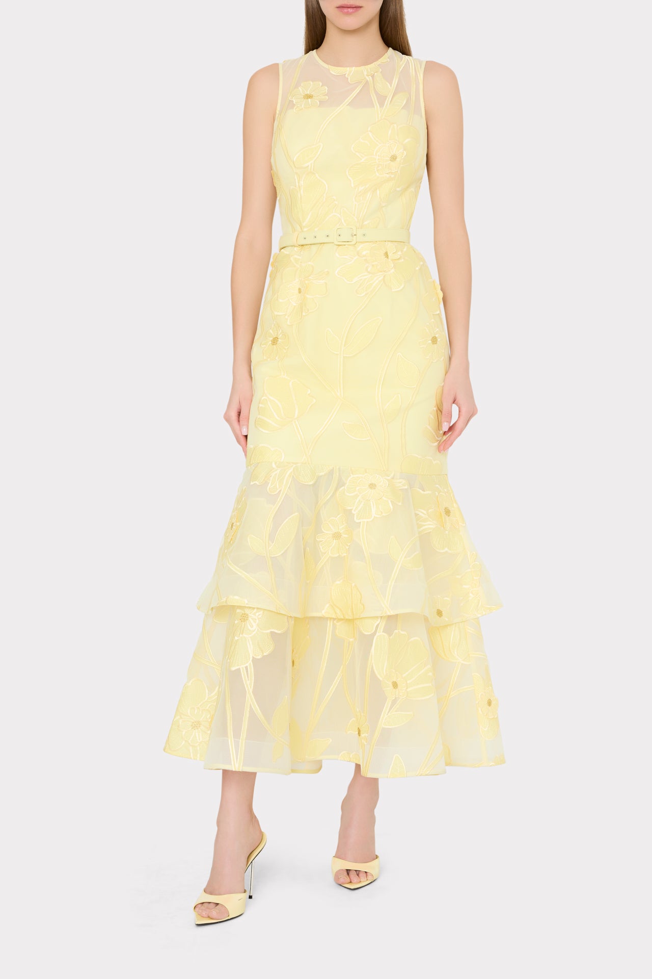 lemon formal dress Anna Grand Fleur Dress In Lemon
