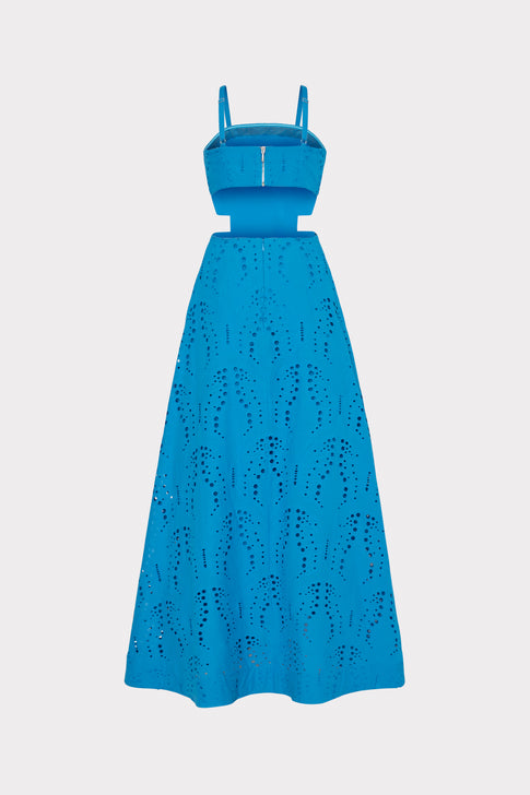 Crosby Butterfly Eyelet Maxi Dress Blue Image 4 of 4