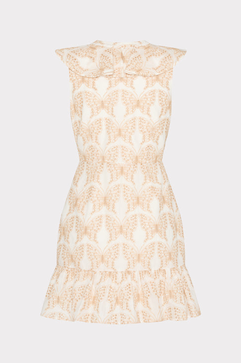 Novi Butterfly Eyelet Wrap Dress White/Tan Image 4 of 4