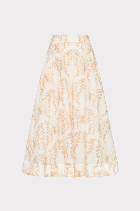 Butterfly Eyelet Skirt White/Tan Image 1 of 4