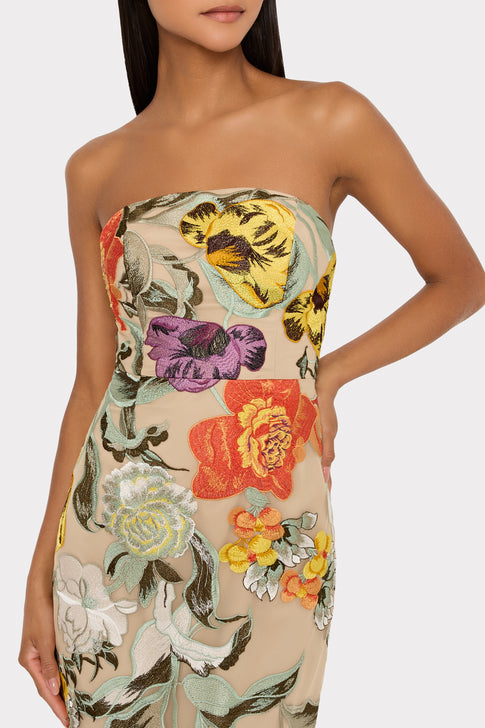 Shiloh Embroidered Midi Dress Multi Image 3 of 4