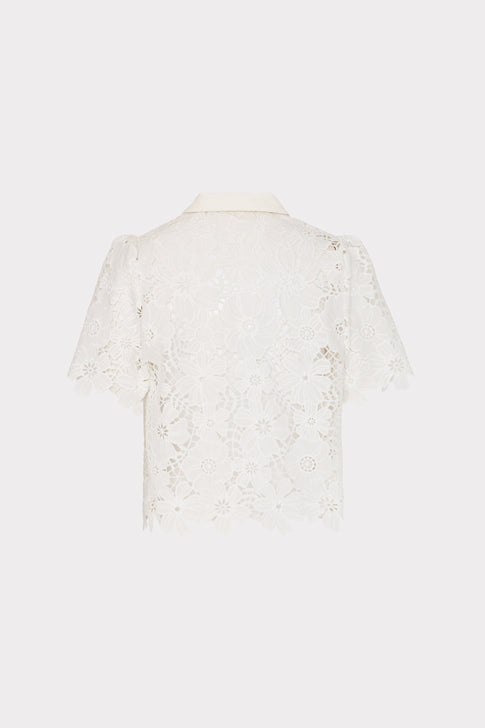 Addison Roja Lace Top White Image 4 of 4