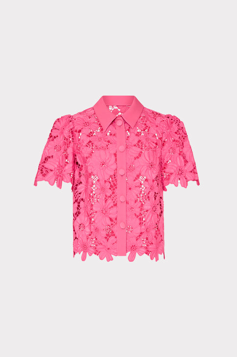 Addison Roja Lace Top Milly Pink Image 1 of 4