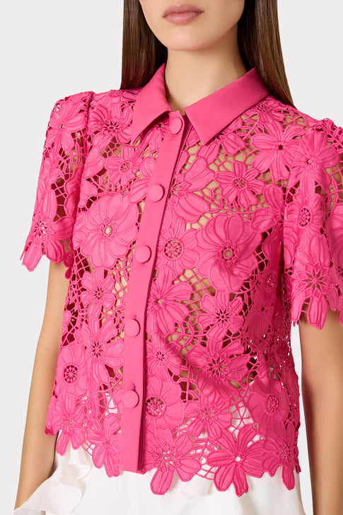 Addison Roja Lace Top Milly Pink Image 3 of 4