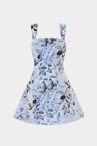 Milly Elodie Jacquard Mini Dress - Blue/Navy