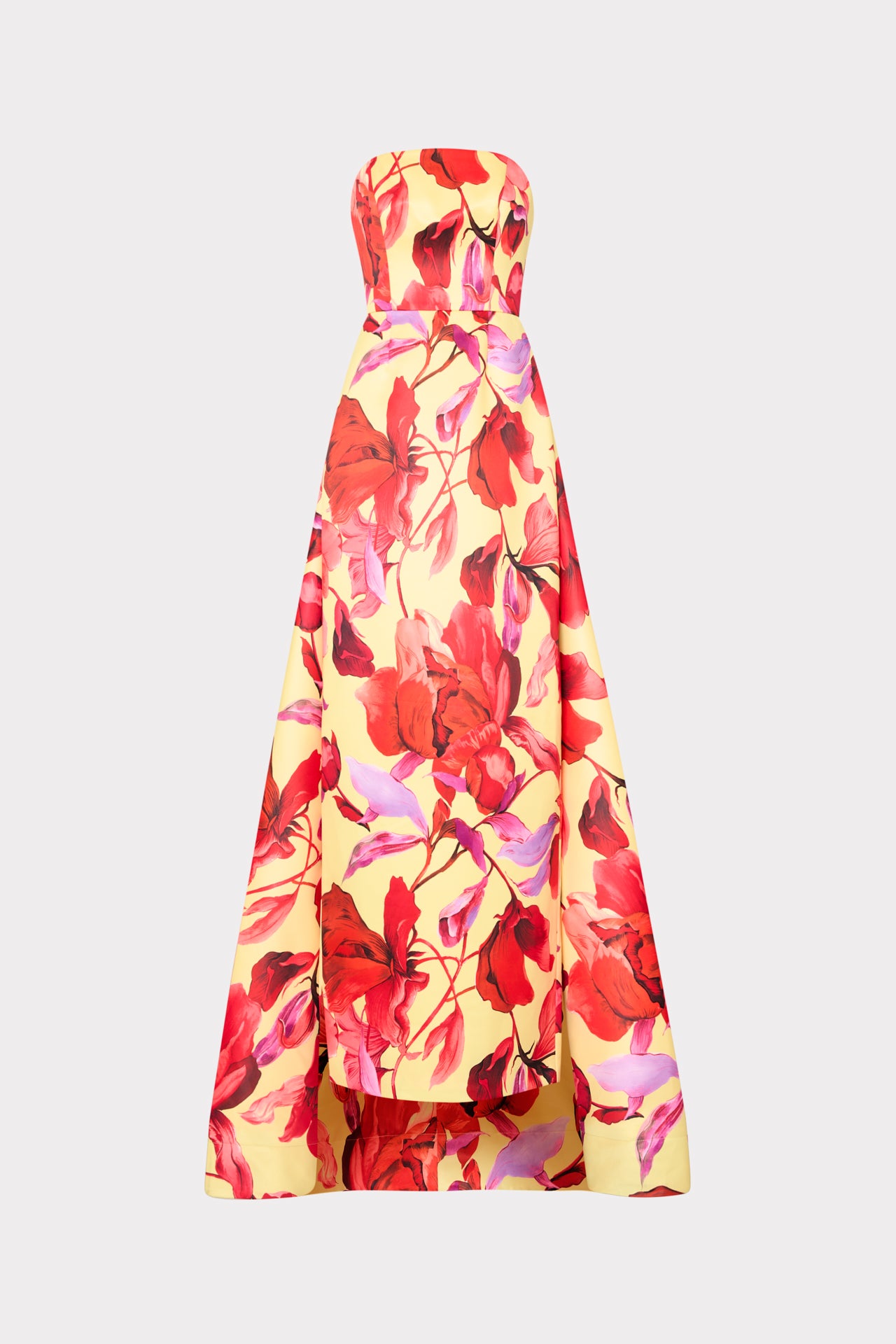 Milly Women's Dorothy Printed Taffeta Dress - Lemon Red