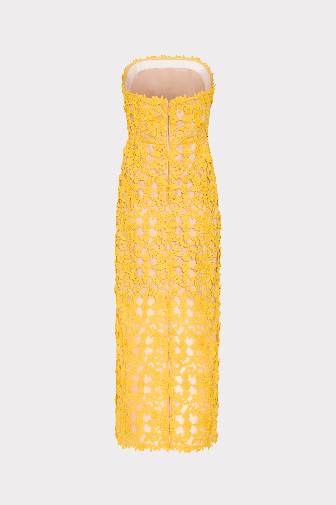 Kait Crochet Lace Dress - Yellow