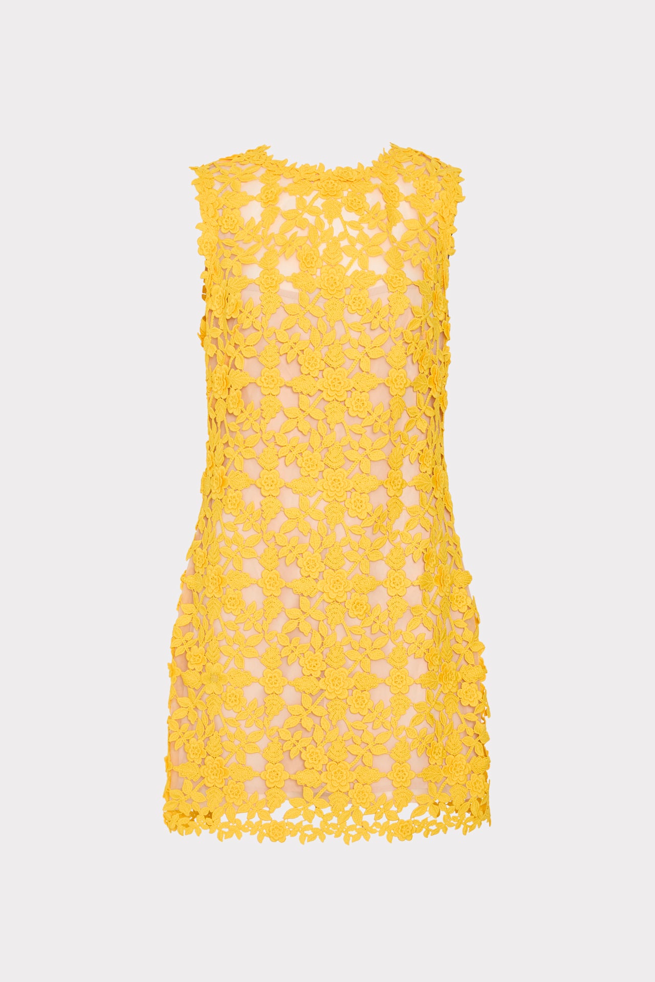 Ivette Lace Mini Dress in Yellow | MILLY Ivette Lace Mini Dress in Yellow | MILLY