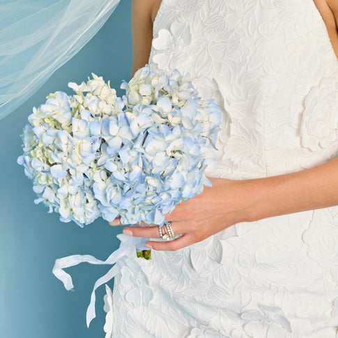 Elegant Diamond Wedding Ring - Bridal Styling Shot | MILLY