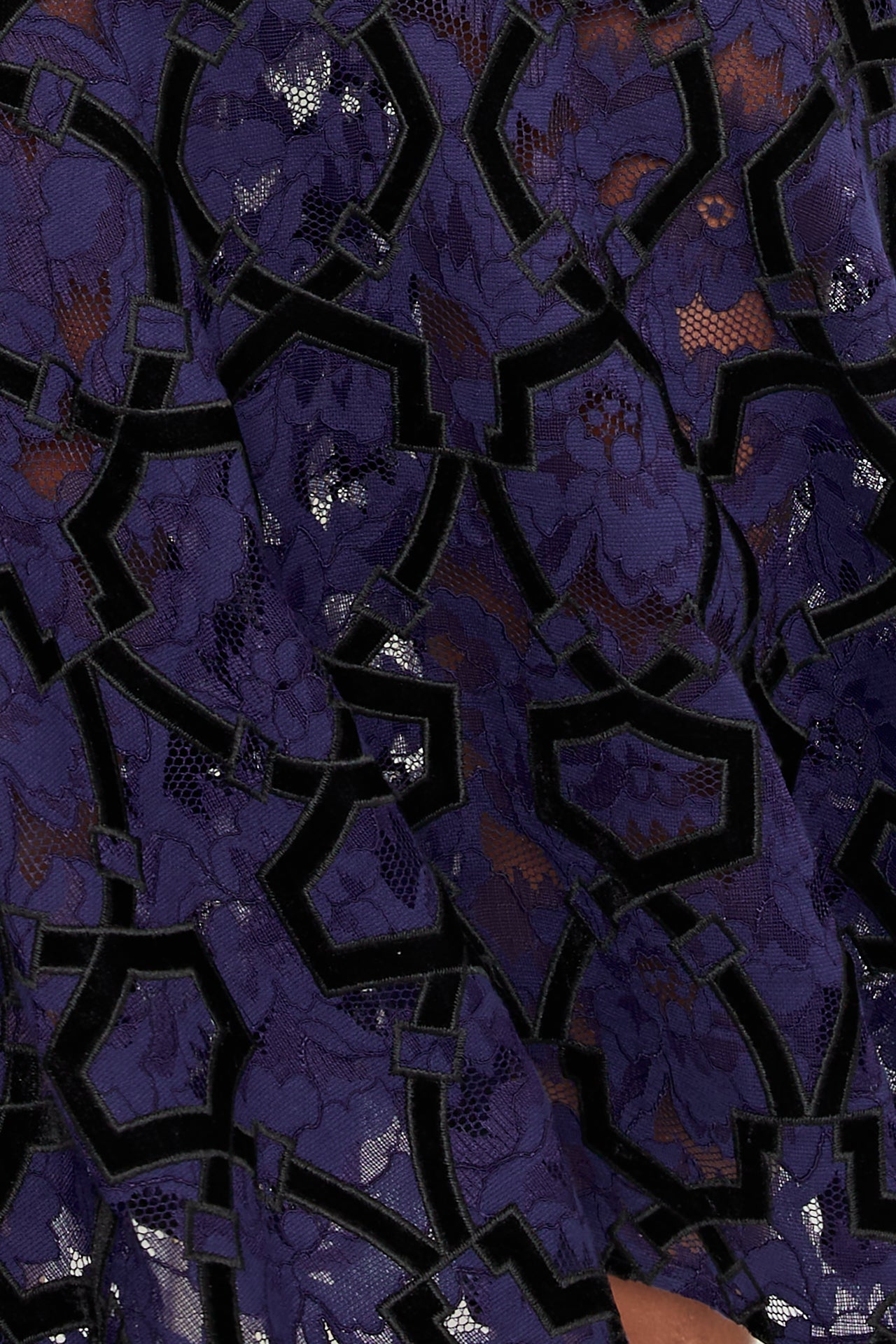 Tahlia Velvet Flocked Lace Dress in Navy/Black|MILLY in Navy/Black | MILLY Tahlia Velvet Flocked Lace Dress in Navy/Black|MILLY in Navy/Black | MILLY