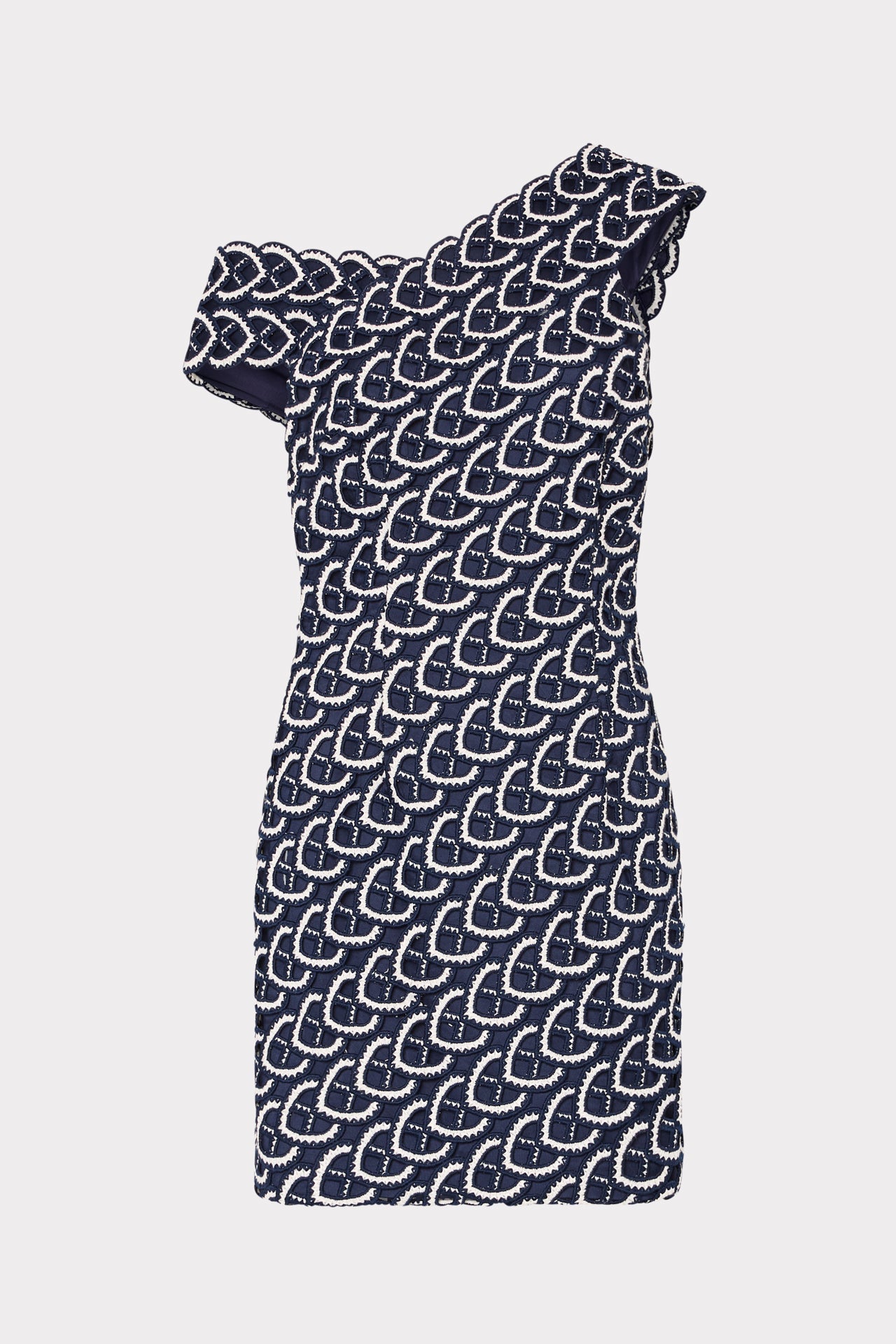Leah Lace Mini Dress in Navy/White | MILLY Leah Lace Mini Dress in Navy/White | MILLY