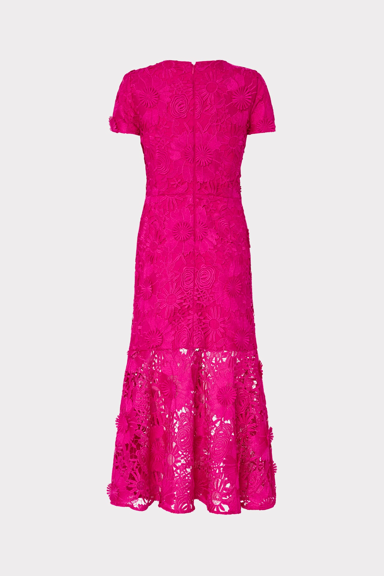 Tahlia Embroidered Floral Lace Dress in Fuchsia Pink | Milly Tahlia Embroidered Floral Lace Dress in Fuchsia Pink | Milly