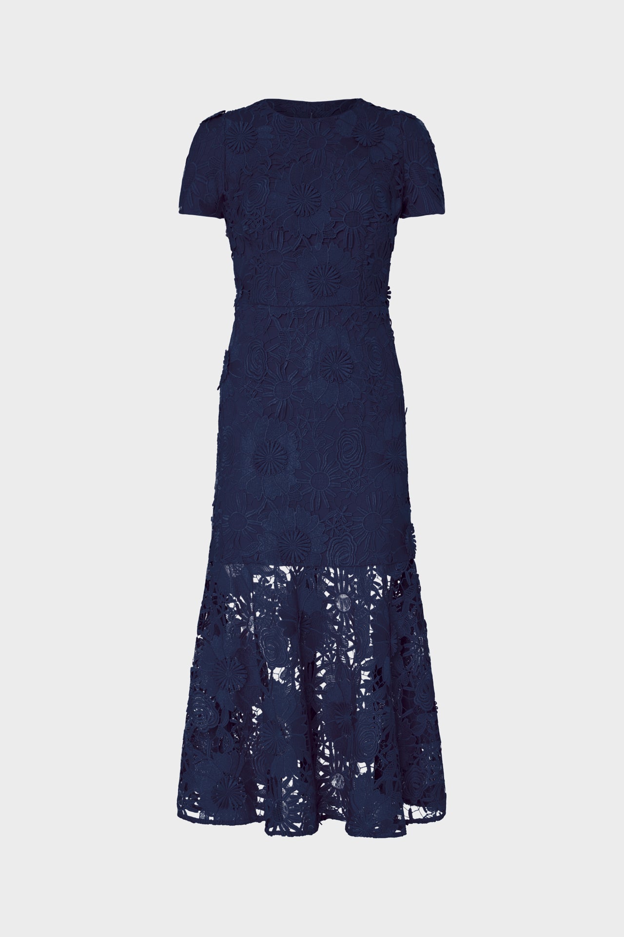 Tahlia Embroidered Floral Lace Dress in Navy Blue | MILLY Tahlia Embroidered Floral Lace Dress in Navy Blue | MILLY