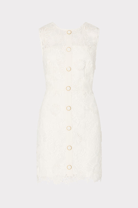 Judy Lace Mini Dress White Image 1 of 5