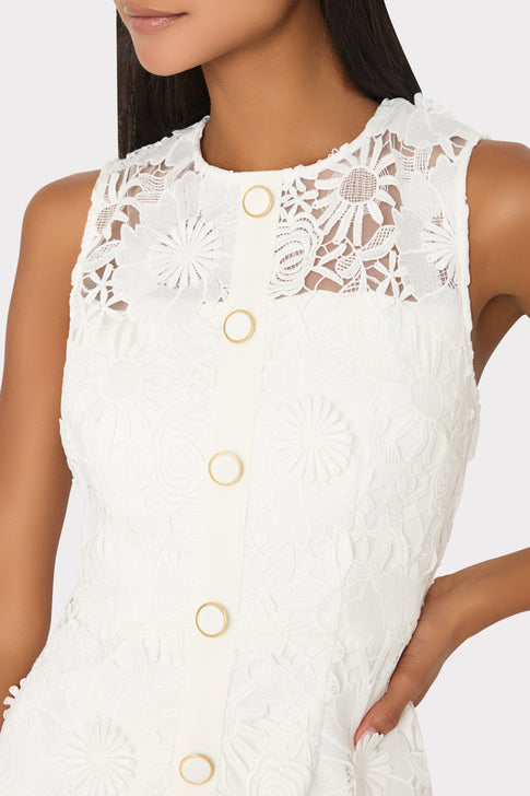 Judy Lace Mini Dress White Image 3 of 5