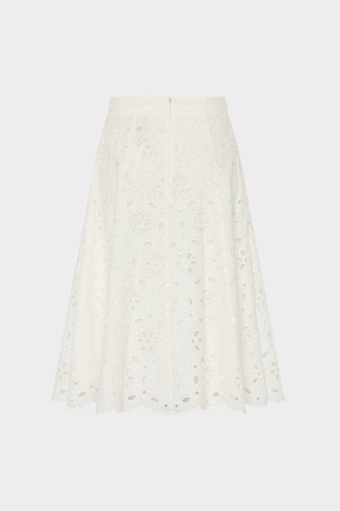 Noella Floral Eyelet Skirt White Image 4 of 4