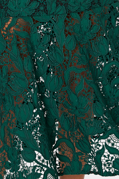 Tahlia Tulip Garden Lace Dress Dark Green Image 4 of 5