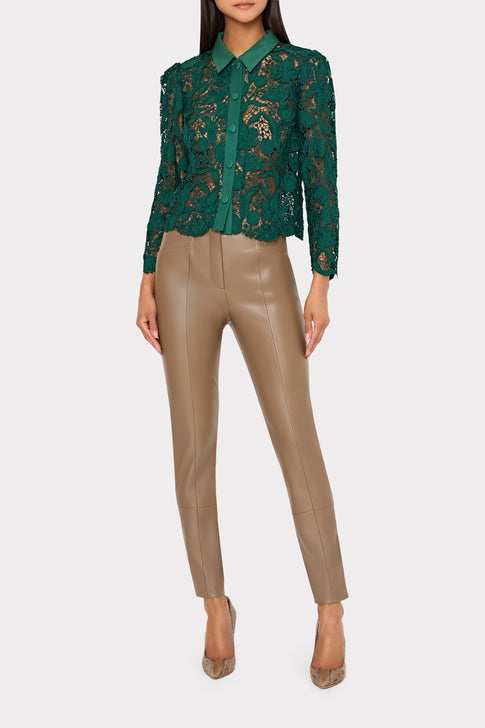Tulip Garden Lace Blouse Dark Green Image 2 of 4