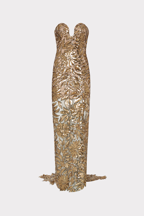 Roslynn Floral Garden Sequin Gown