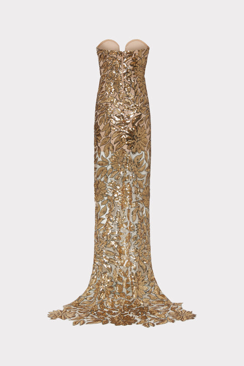 Roslynn Floral Garden Sequin Gown