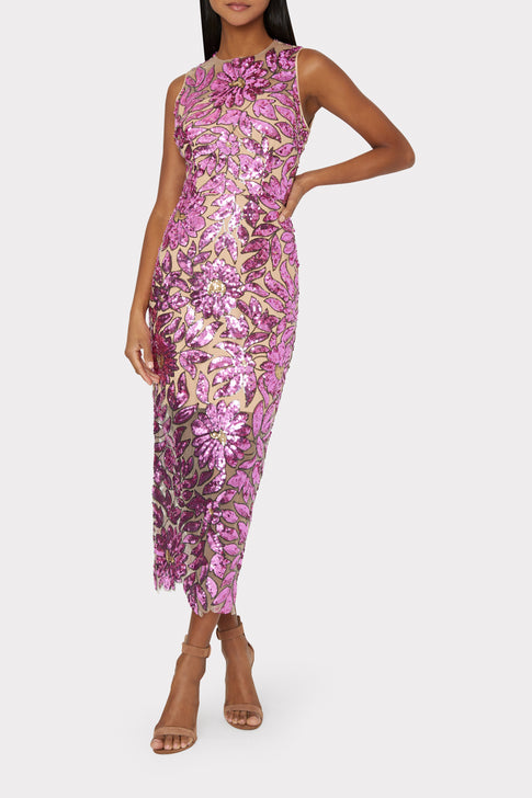 Kinsley Floral Garden Sequin Dress