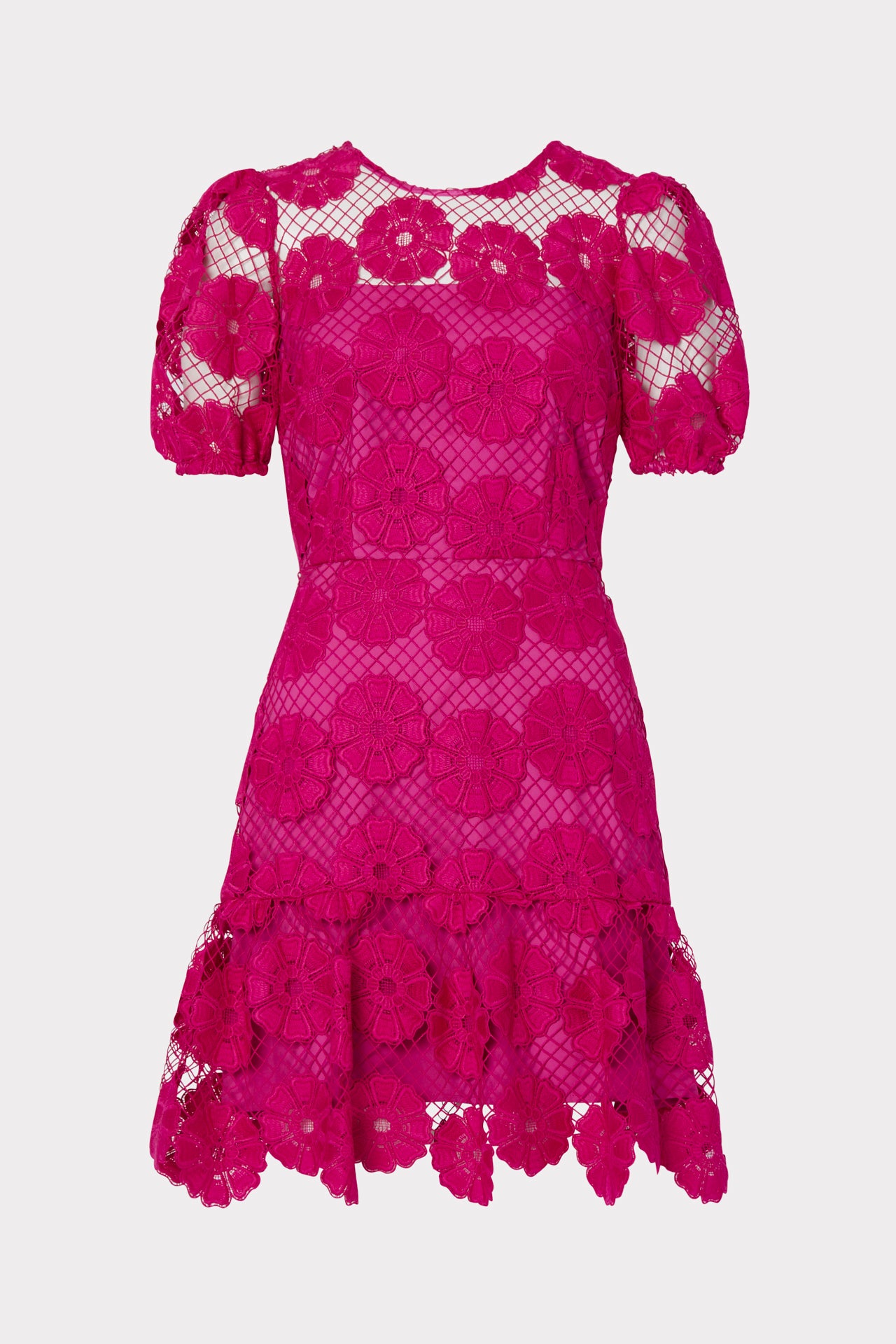 milly lace dress Yasmin Daisy Mini in Pink Color:WHITE POPLIN lace maxi two piece dress Beaded-Bodice Short A-Line Homecoming length hemline.