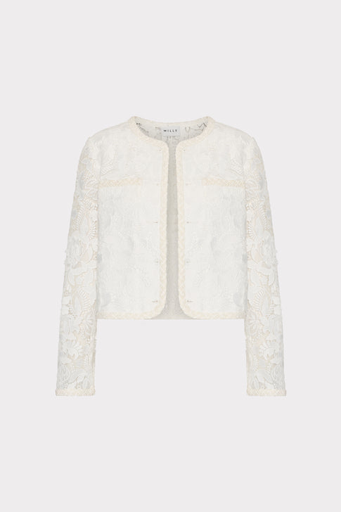 3D Garden Lace Jacket White Image 1 of 4