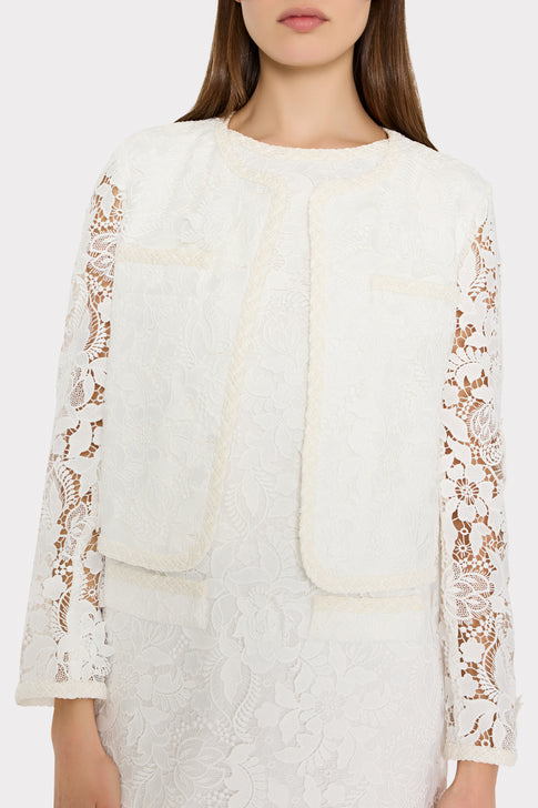 3D Garden Lace Jacket White Image 3 of 4