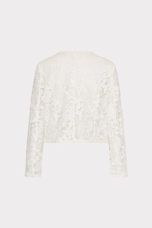 3D Garden Lace Jacket White Image 4 of 4