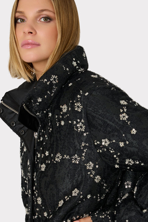 Hayes Cropped Beaded Puffer