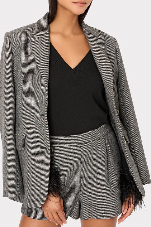 Palmer Tweed Blazer Grey Multi Image 4 of 6