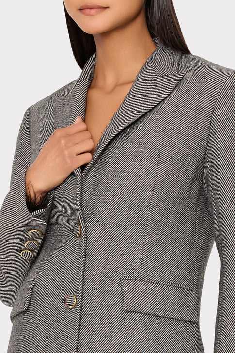 Palmer Tweed Blazer Grey Multi Image 5 of 6