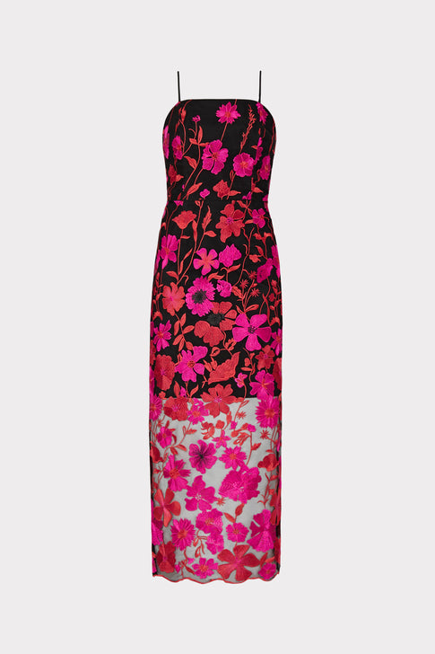 Kait Floral Embroidered Dress Pink Multi Image 1 of 5