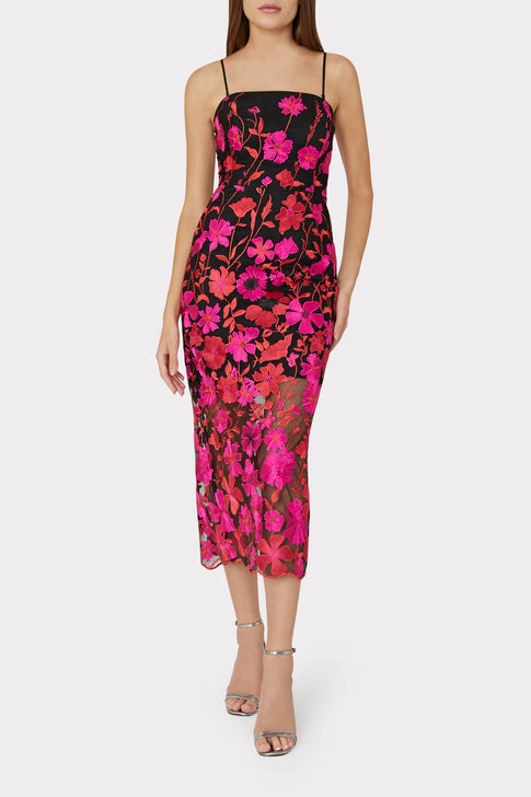Kait Floral Embroidered Dress Pink Multi Image 2 of 5