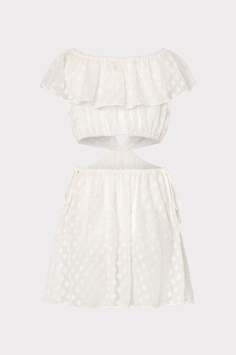 Delilah Diamond Jacquard Voile Coverup Dress