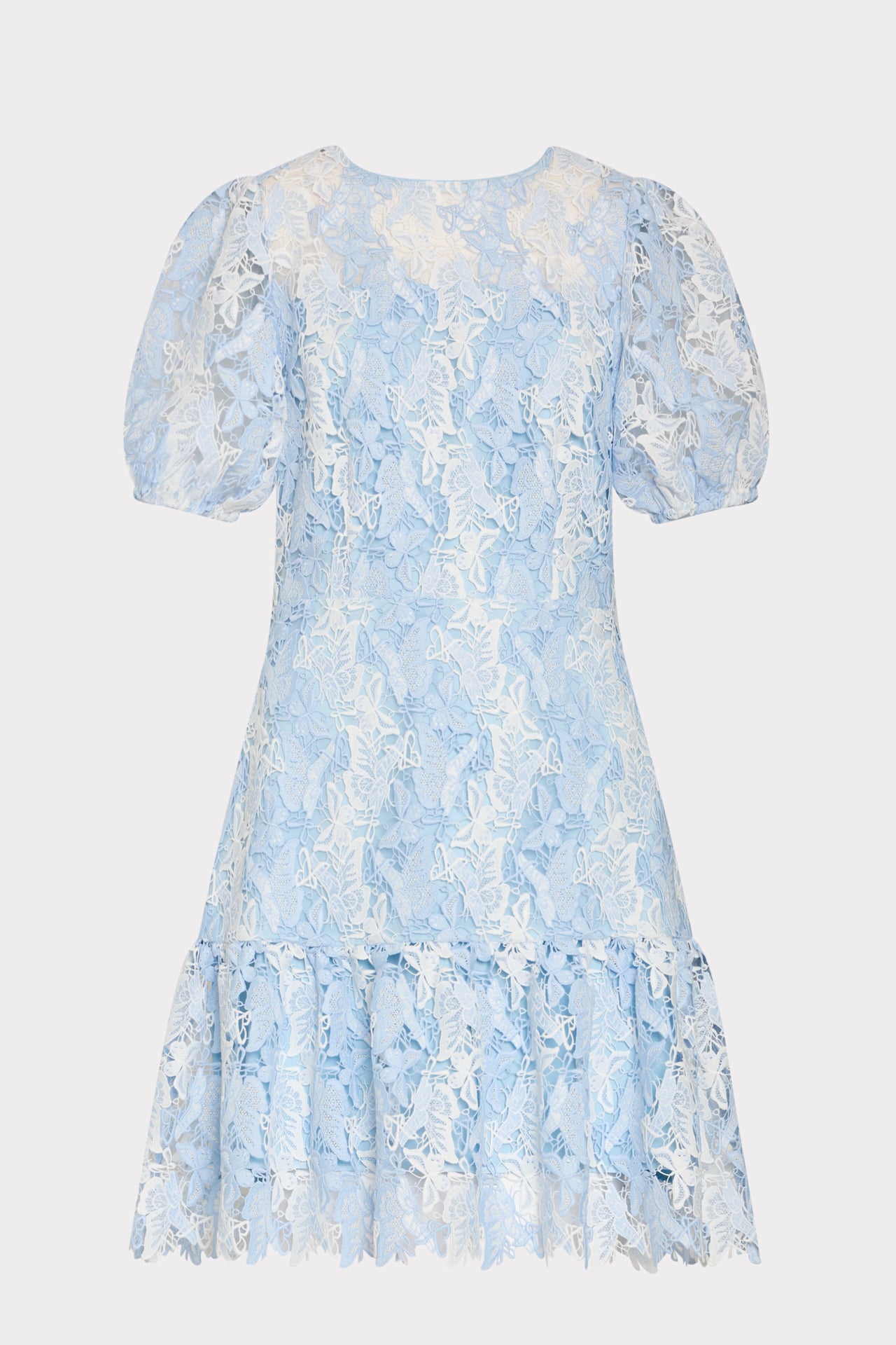 blue butterfly mini dress Kasia Blue Butterfly Short Dress - short sleeve