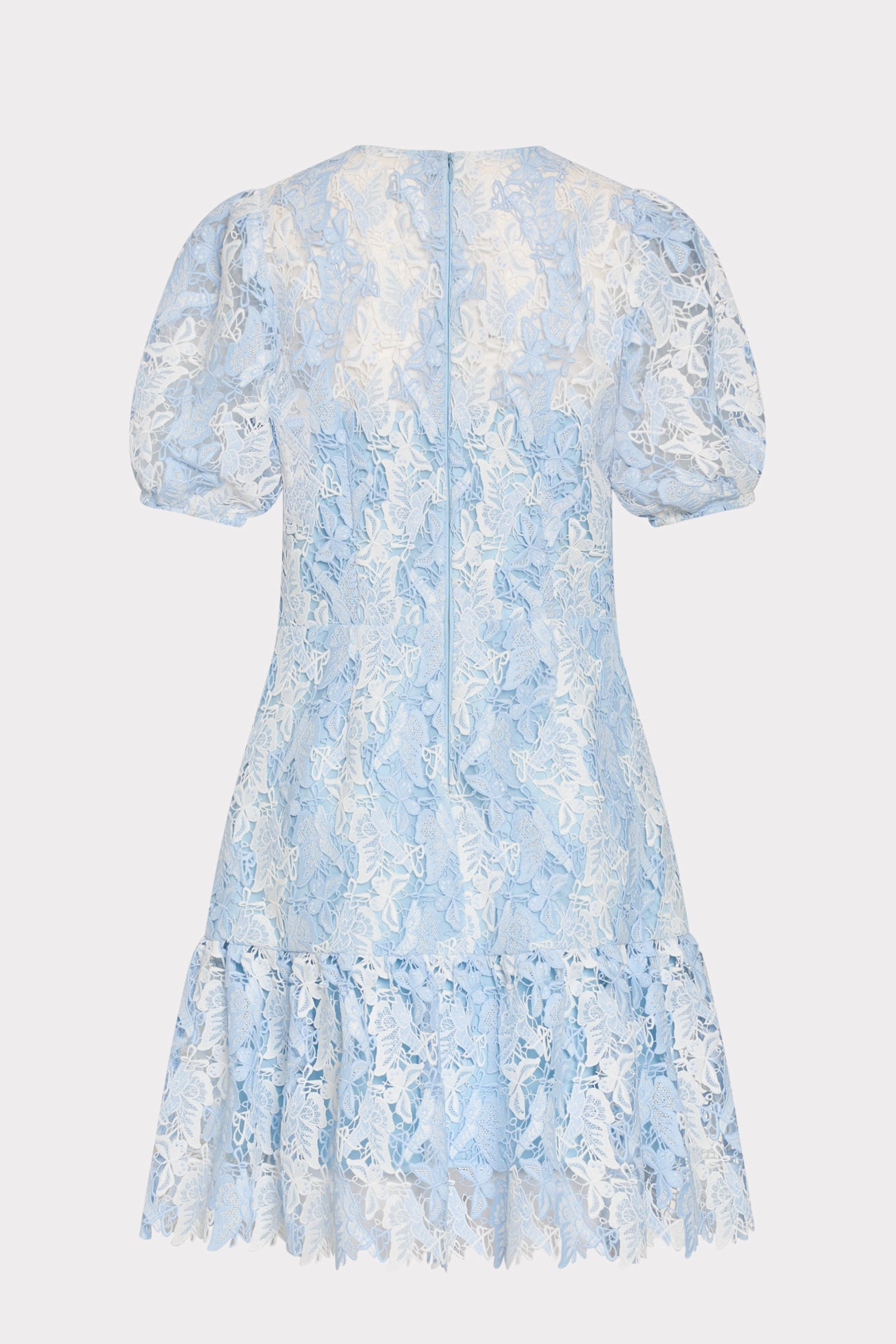 blue flower lace dress Aurore Blue floral-appliqu lace midi dress M / Blue